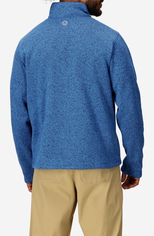 Marmot Drop Line Half Zip Fleece Jacket In Blue