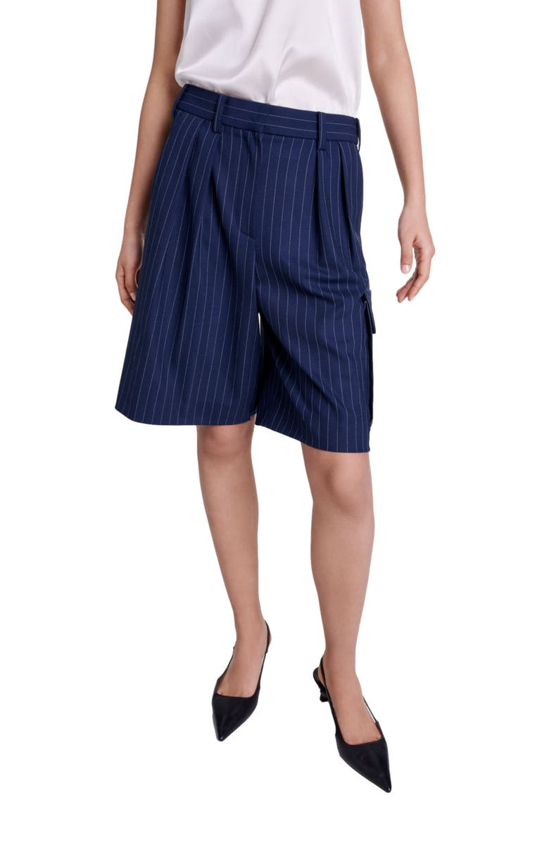 maje Striped Bermuda shorts, Main, color, 