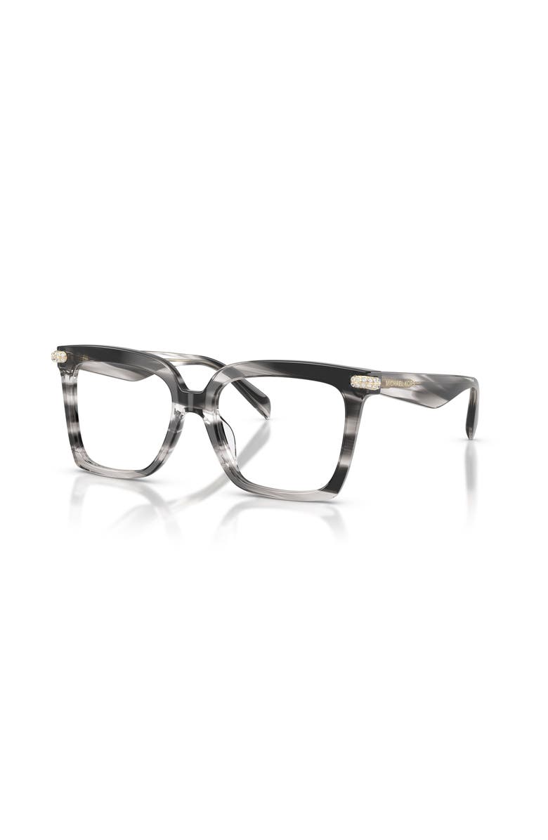 Michael Kors 53mm Square optical glasses, Main, color, Black