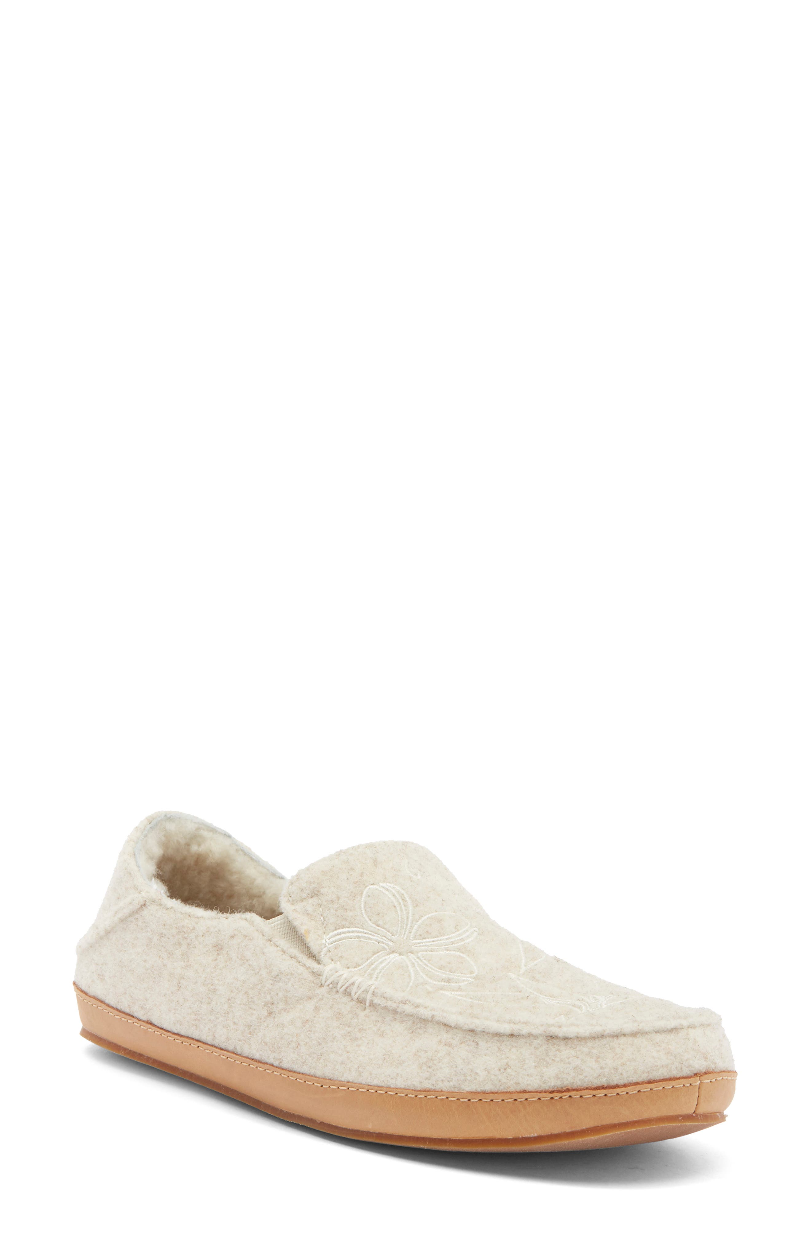 OluKai Nohea Kilohana Genuine Shearling Slipper, Main, color, 