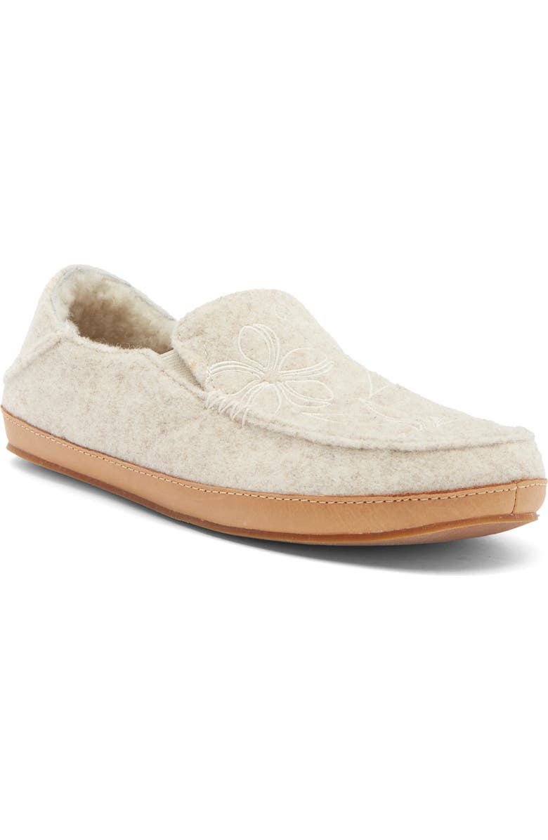 OluKai Nohea Kilohana Genuine Shearling Slipper, Main, color,