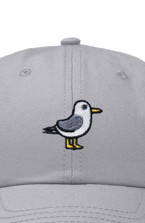 Dalix Seagull Embroidered Everyday Cap In Gray