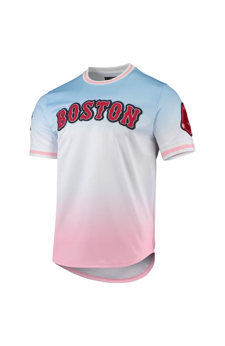 PRO STANDARD Men's Pro Standard Blue/Pink Boston Red Sox Ombre T-Shirt, Alternate, color, 