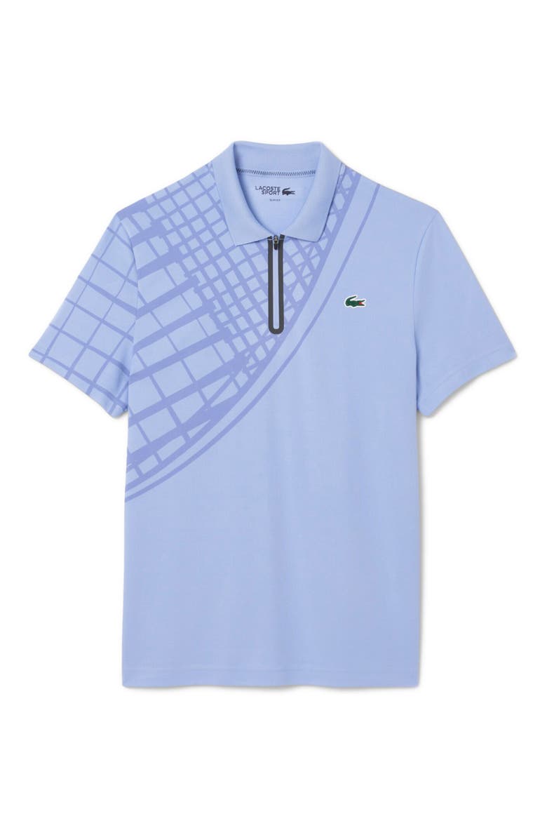Half Zip Polo, Alternate, color, DELPHINIUM
