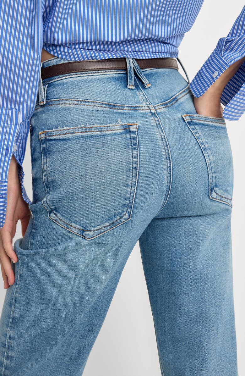 Good American Soft-Tech Good True High Waist Straight Leg Jeans, Alternate, color, Indigo1214