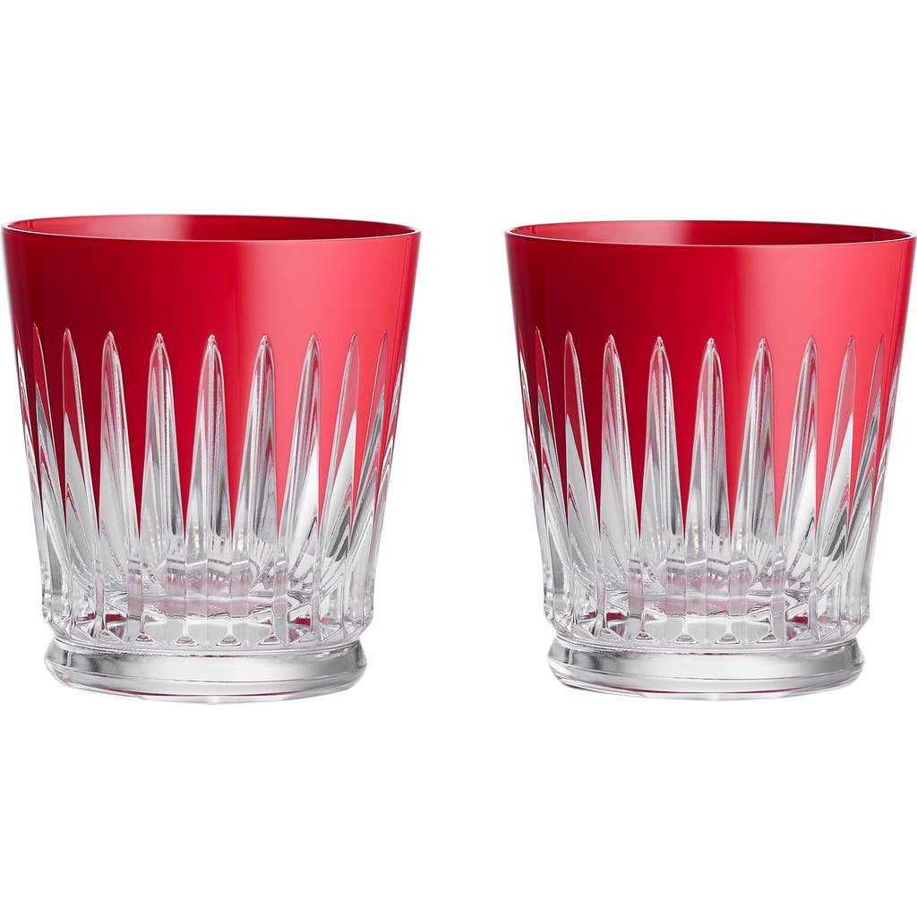 Waterford New Year Firework Set Of 2 Tumblers In Red