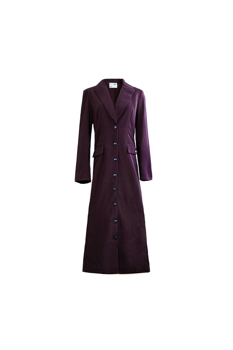 Lila Long Outerwear, Main, color, Burgundy