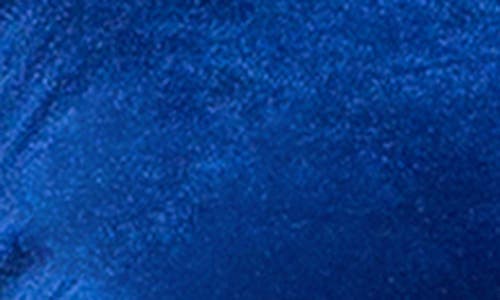 Marina Beaded Long Sleeve Velvet Sheath Dress In Blue