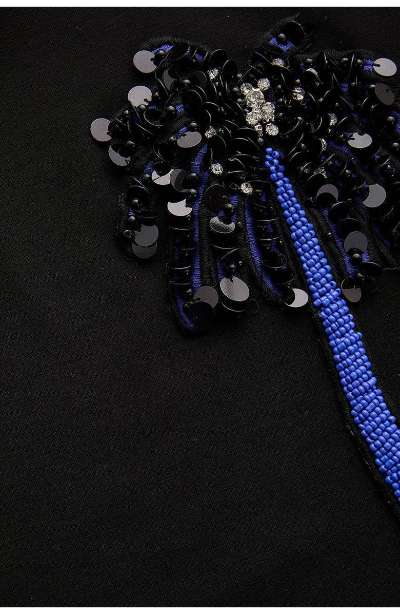 Exquise Embellished Tee, Alternate, color, Black
