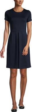 Lands' End School Uniform Short Sleeve Ponte Dress