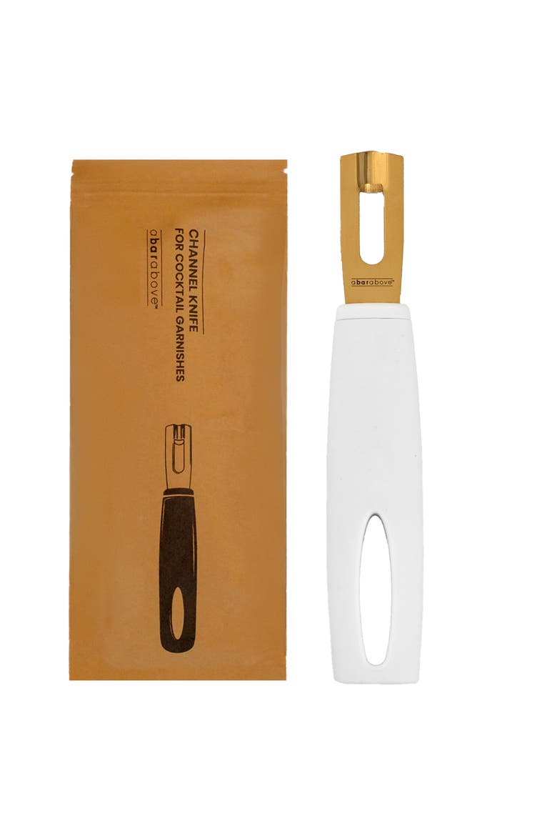 Gold Channel Knife, White Handle, Main, color, White