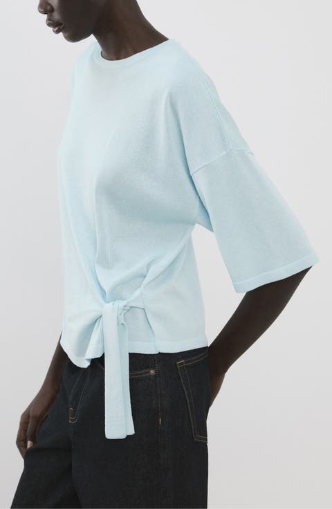 Bow Short Sleeve Sweater