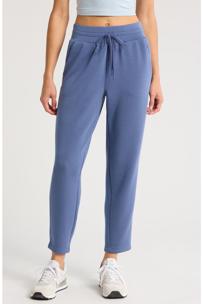 Soft Scuba Knit Liftoff Drawstring Ankle Pants, Main, color, BLUE INDIGO
