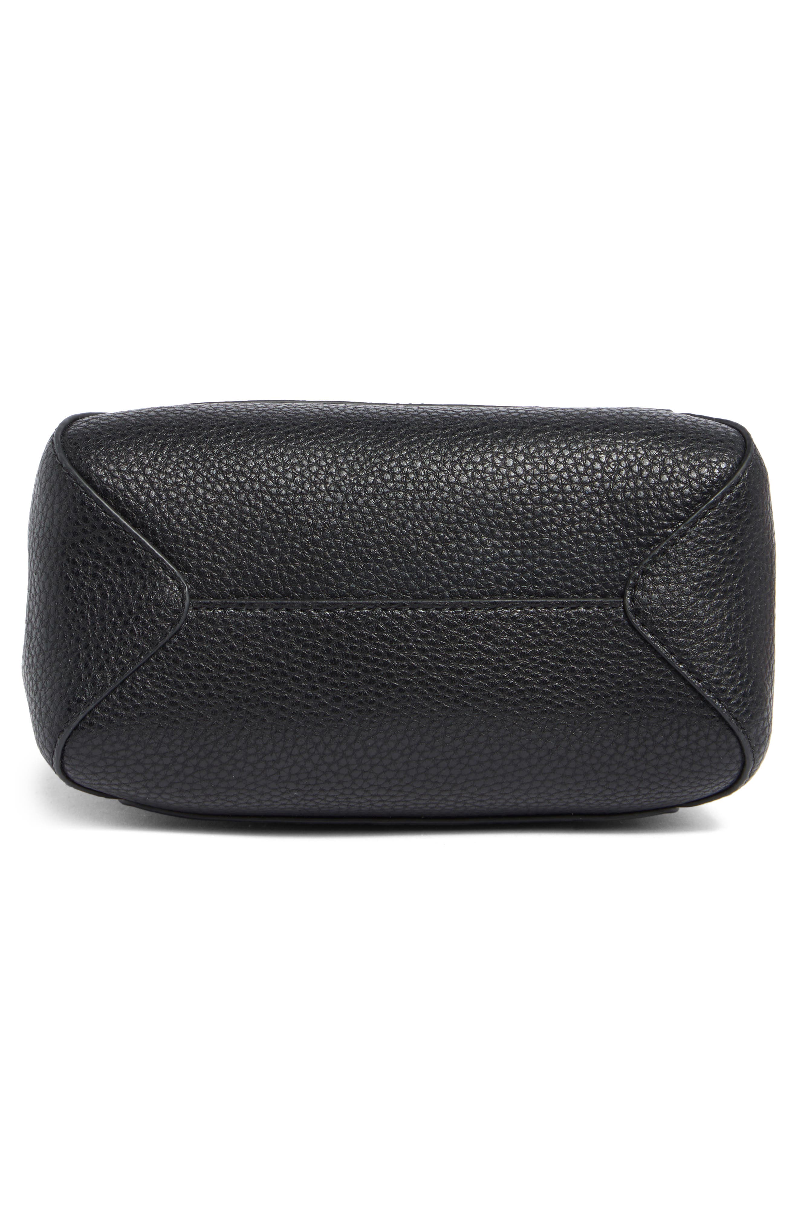 Furla Miagilda Mini Leather Tote, Alternate, color, Nero