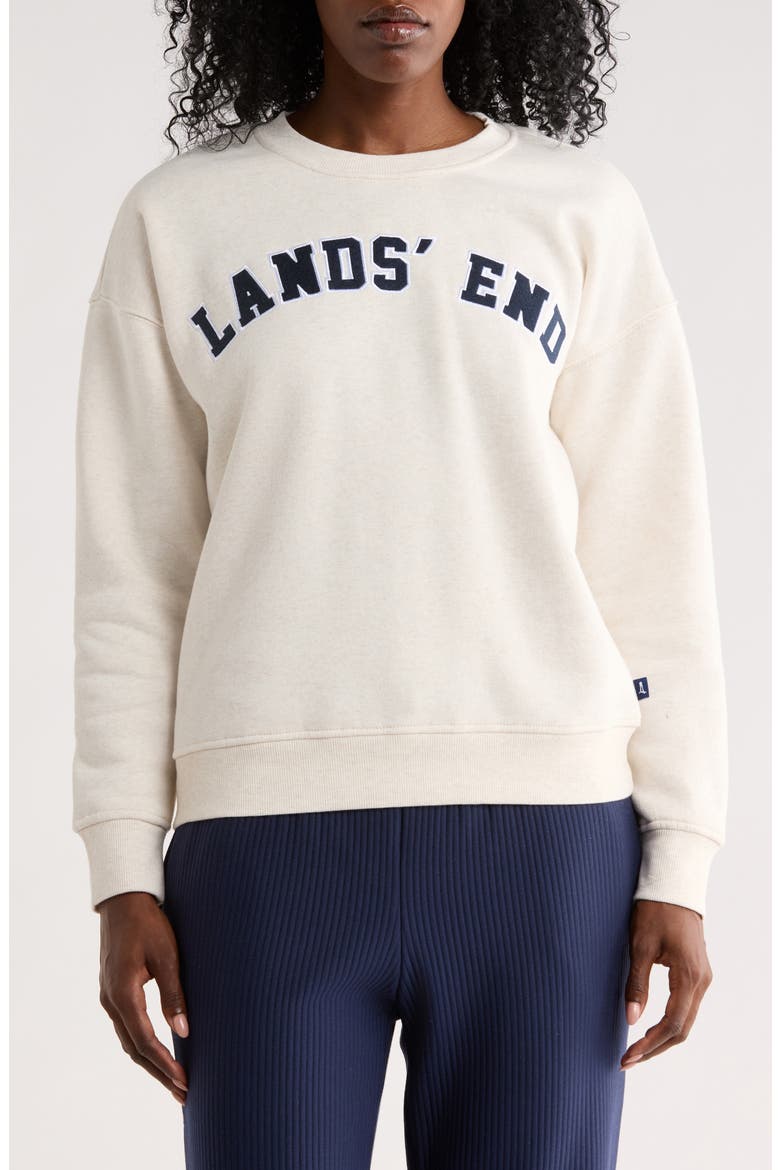 Logo Embroidered Sweatshirt, Main, color, OATMEAL HEATHER