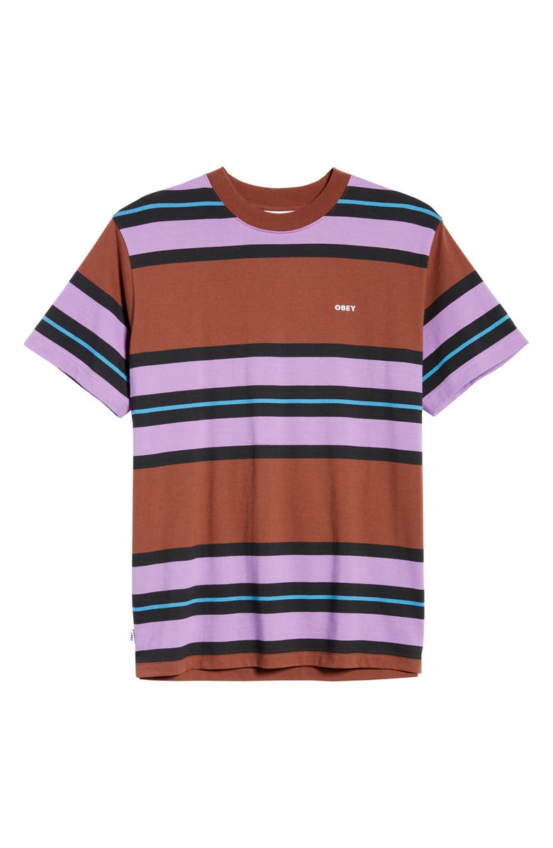 Obey Men's Buena Stripe Organic Cotton T-Shirt, Alternate, color, 