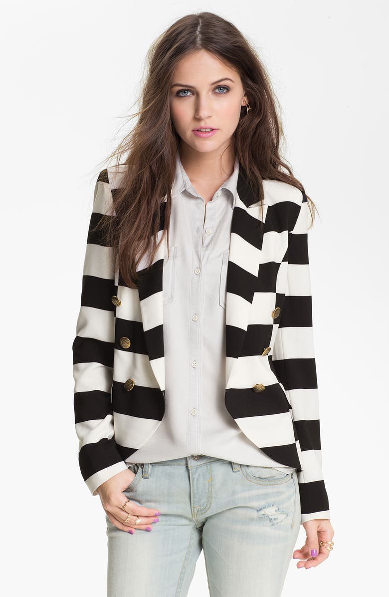 BCNU B.C.N.U. Stripe Double Breasted Blazer, Main, color,