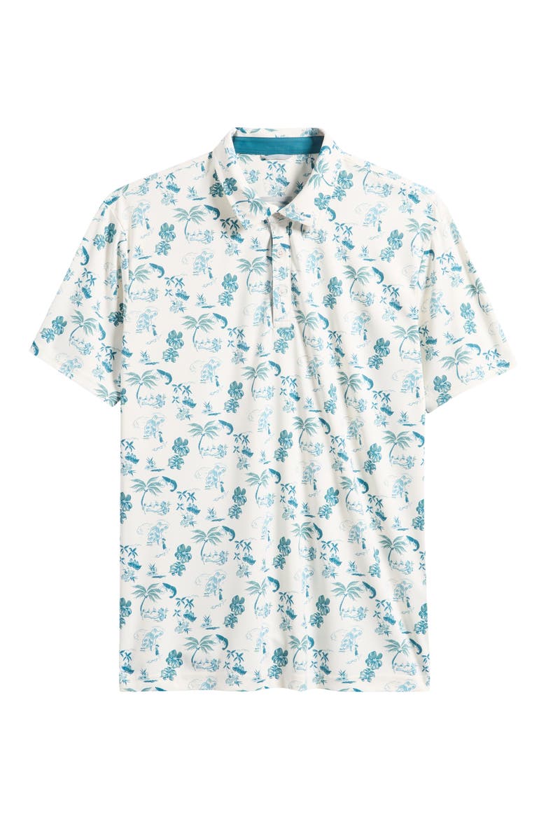 Havana Floral Performance Golf Polo, Alternate, color, DEEP-LAKE