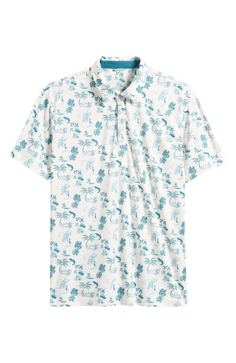 Swannies Havana Floral Performance Golf Polo, Main, color, Deep-Lake