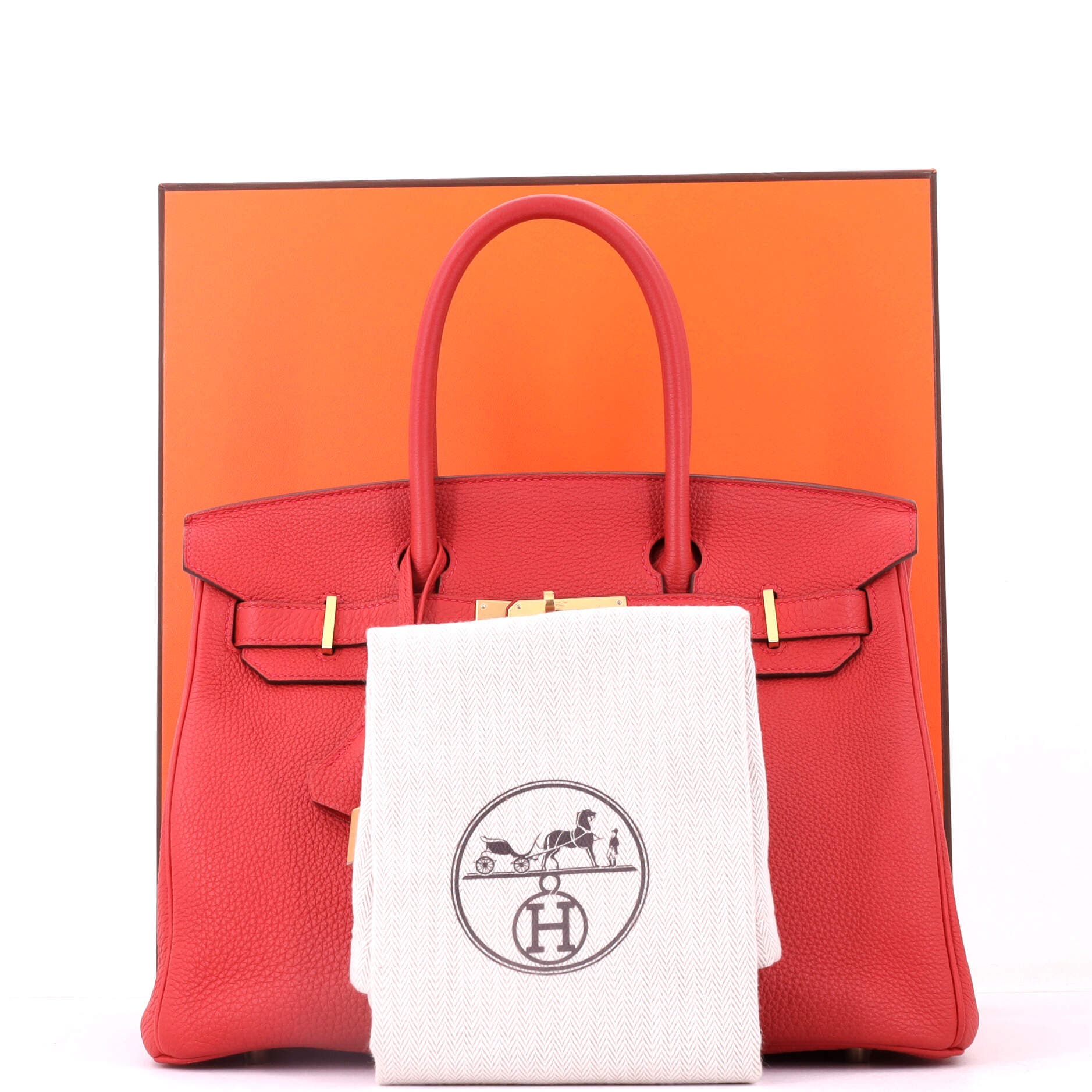 Birkin Handbag Red Togo with Gold Hardware 30, Alternate, color, Red
