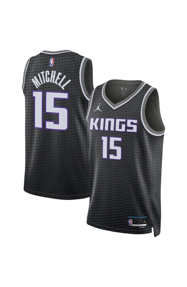 Jordan Brand Unisex Jordan Brand Davion Mitchell Black Sacramento Kings Swingman Jersey - Statement Edition, Alternate, color, 