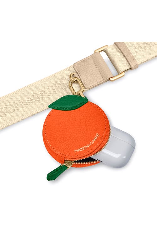 Maison De Sabre The Sabremoji Fruit Coin Purse In Orange