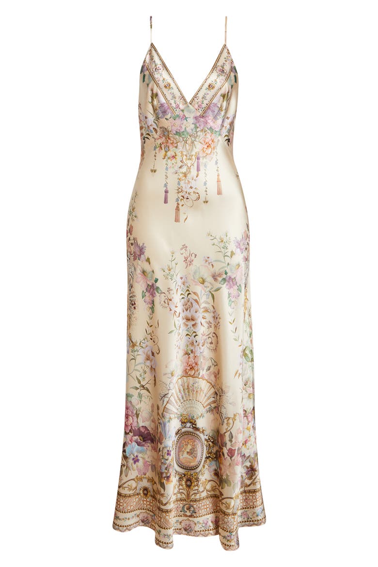 Adorned in Aranjuez Bias Cut Silk Slipdress, Alternate, color, ADORNED IN ARANJUEZ