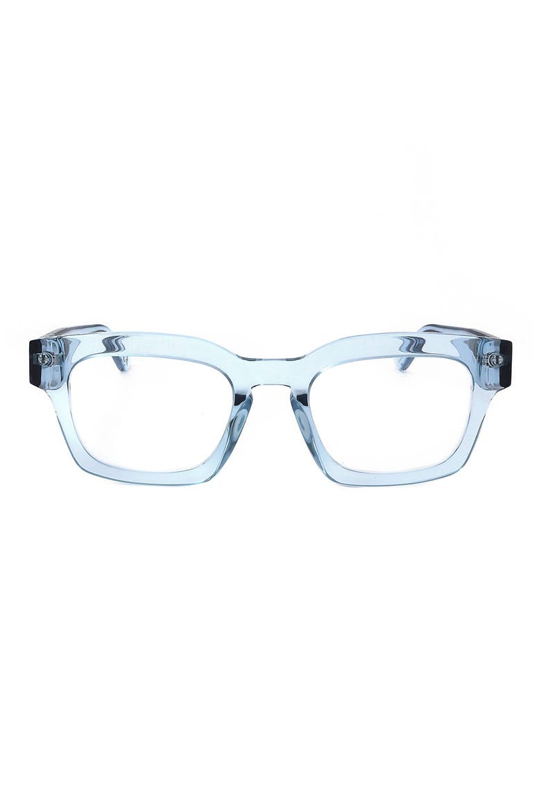 52mm Rectangle Optical Glasses, Main, color, BLUE