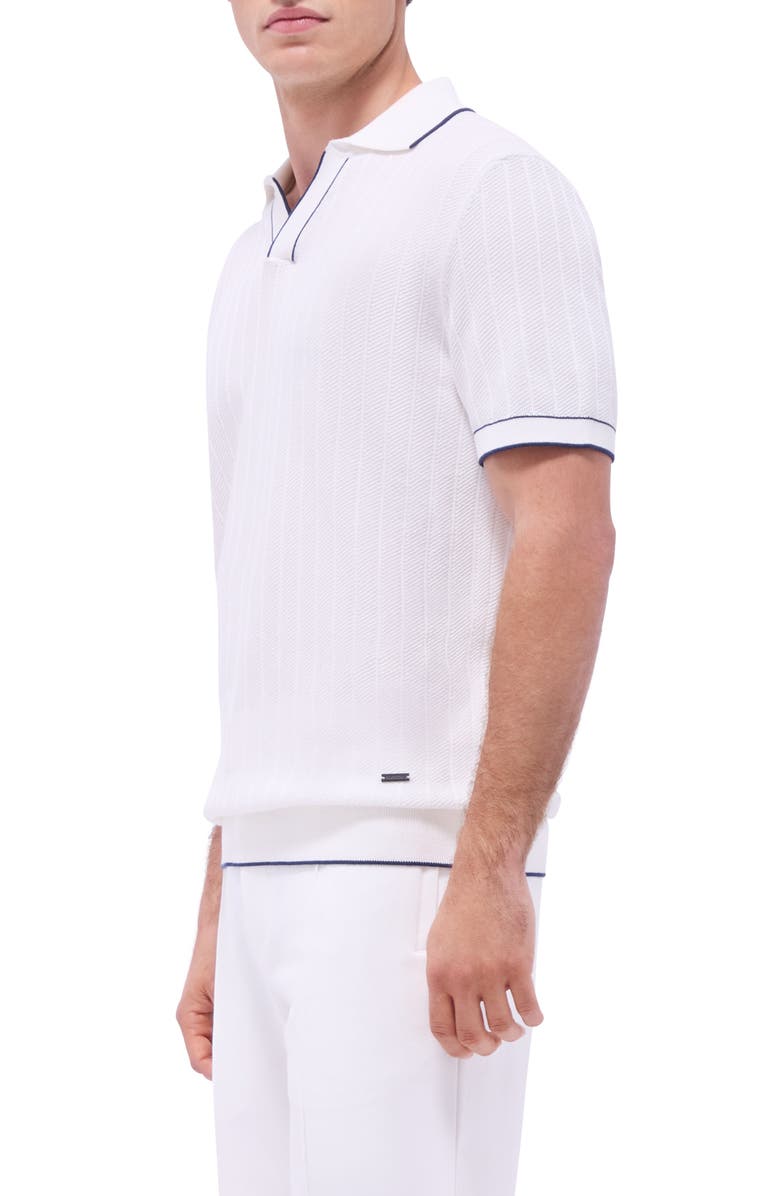 Bugatchi Johnny Collar Rib Polo, Alternate, color, Chalk