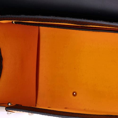 Pre-owned Goyard Goyard Saigon Top Handle Bag Coated Canvas With Leather Pm In Black