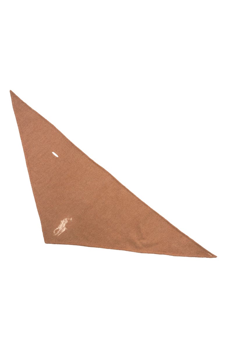 Polo Ralph Lauren Polo Player Wool Triangle Wrap, Alternate, color, Cream/ Camel