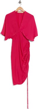 JBQ Ashley Ruched Midi Dress