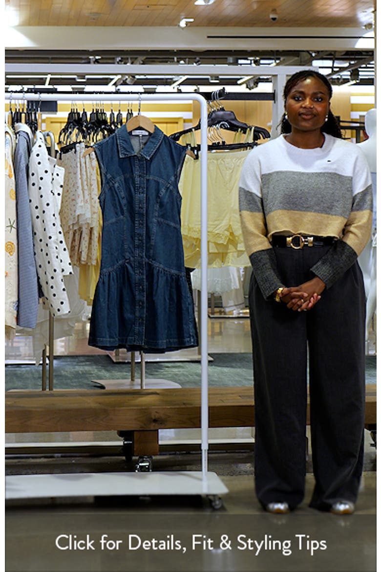 denim day dress Pansy Scoop Neck Flounce Hem Maxi Dress Denim