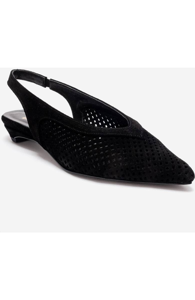 Forever & Always Shoes Lieve Leather Slingback Pump, Alternate, color, Black Suede