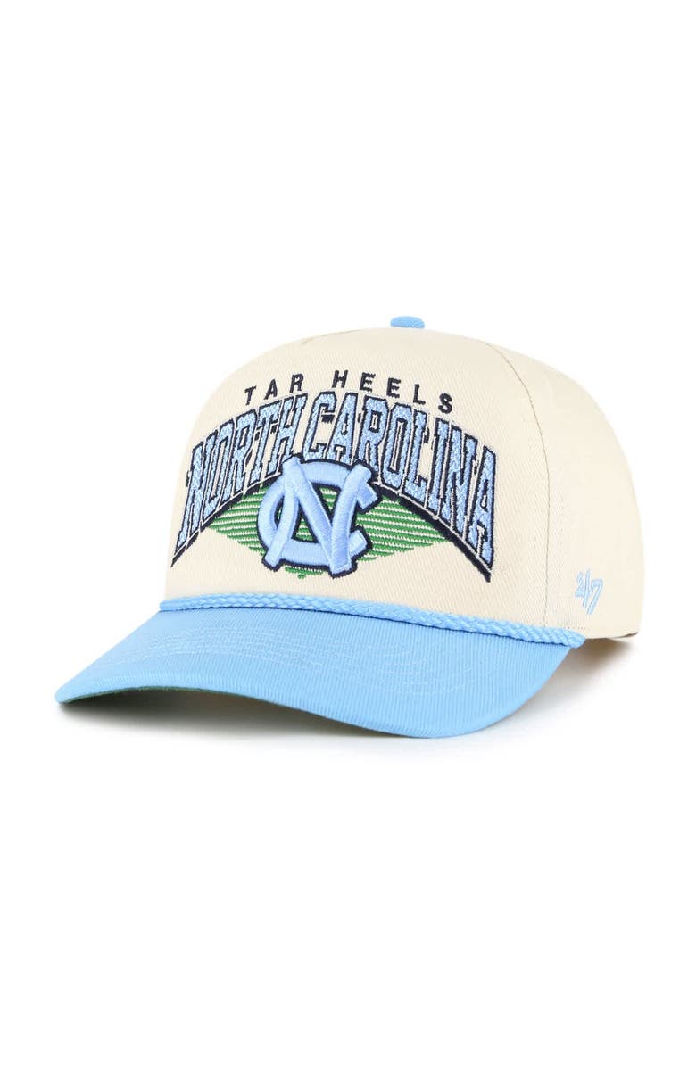 '47 Men's '47 Natural North Carolina Tar Heels Pomona Two-Tone Rope Hitch Adjustable Hat, Main, color, 
