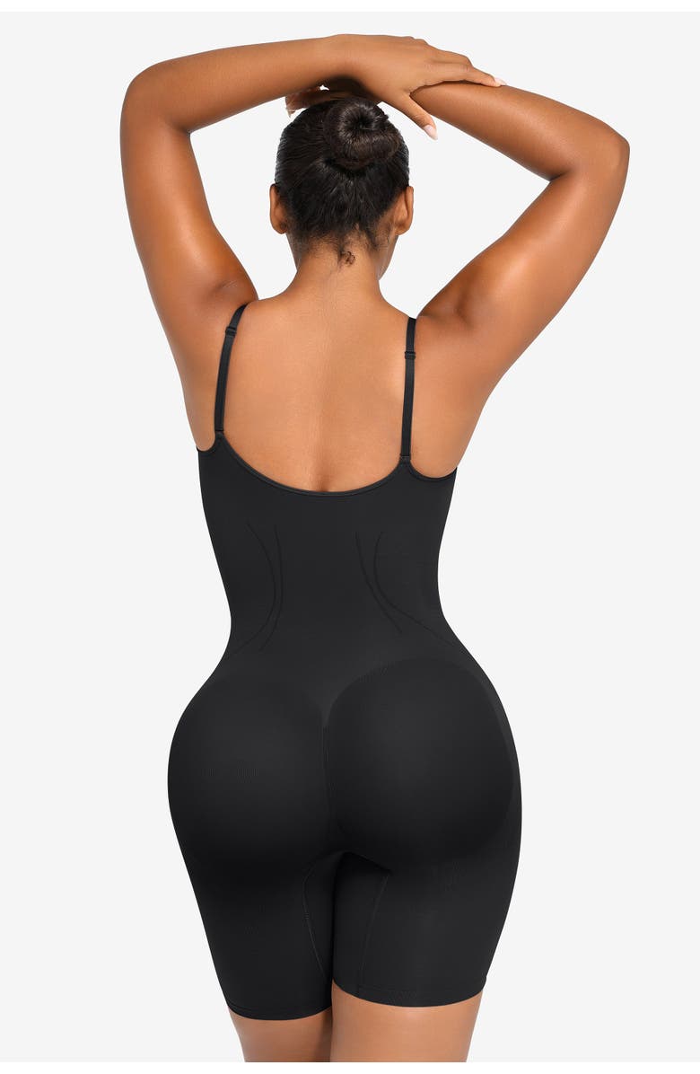 Shapellx Seamless Mid-Thigh Full Shaping Bodysuit, Alternate, color, Standard Black