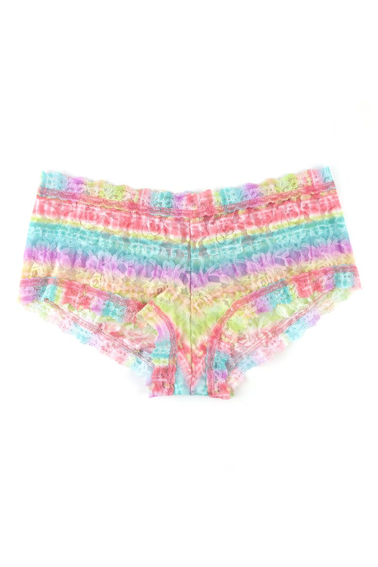 Print Signature Lace Boyshorts, Alternate, color, BOHEMIAN STRIPE