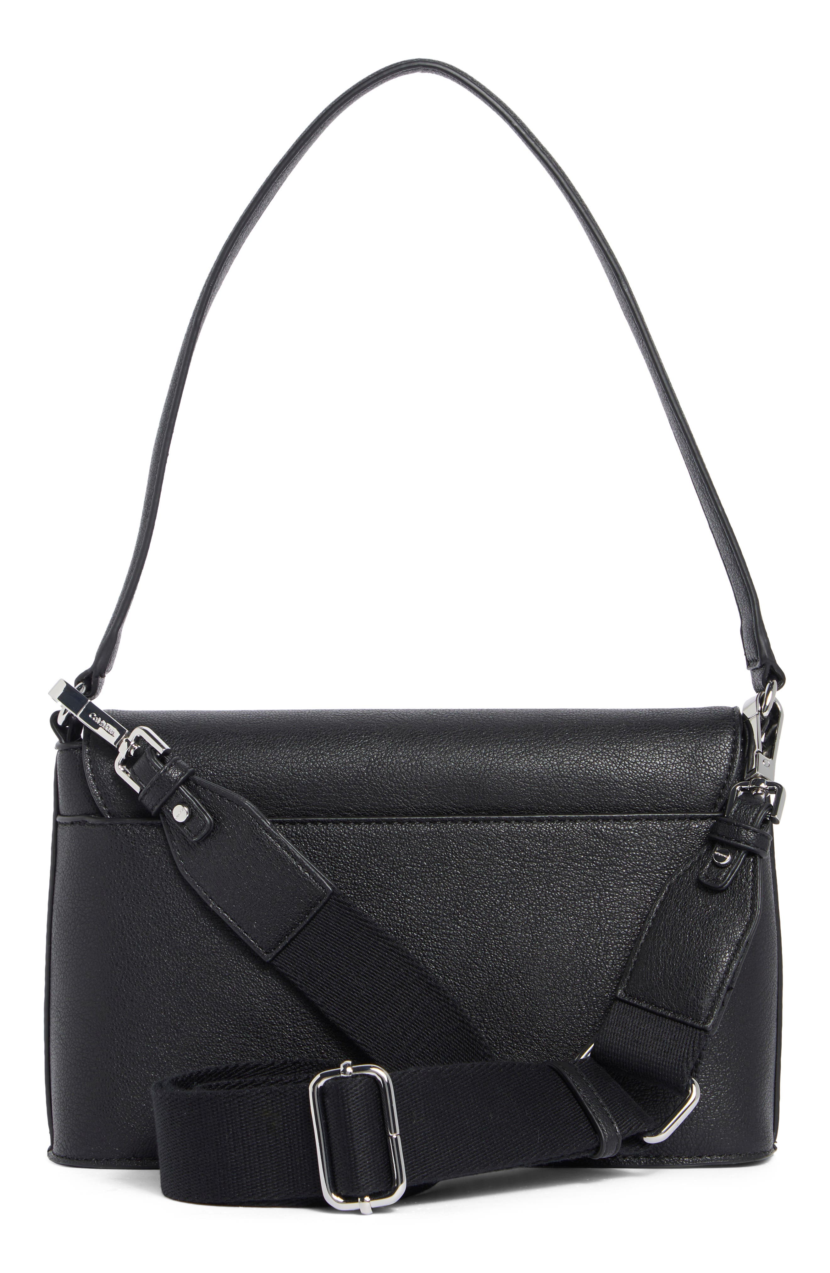 Calvin Klein Alia Shoulder Bag, Alternate, color, Black/ Silver