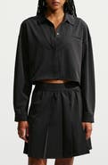 Nike PerfectStretch Performance Long Sleeve Cropped Button-Down Shirt