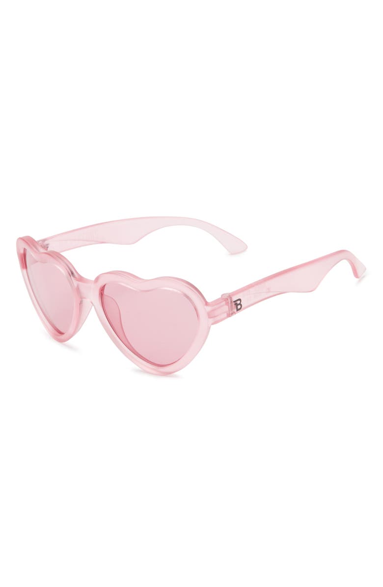 Babiators Kids' Mirrored Heart Shaped Sunglasses, Main, color, Fuchsia