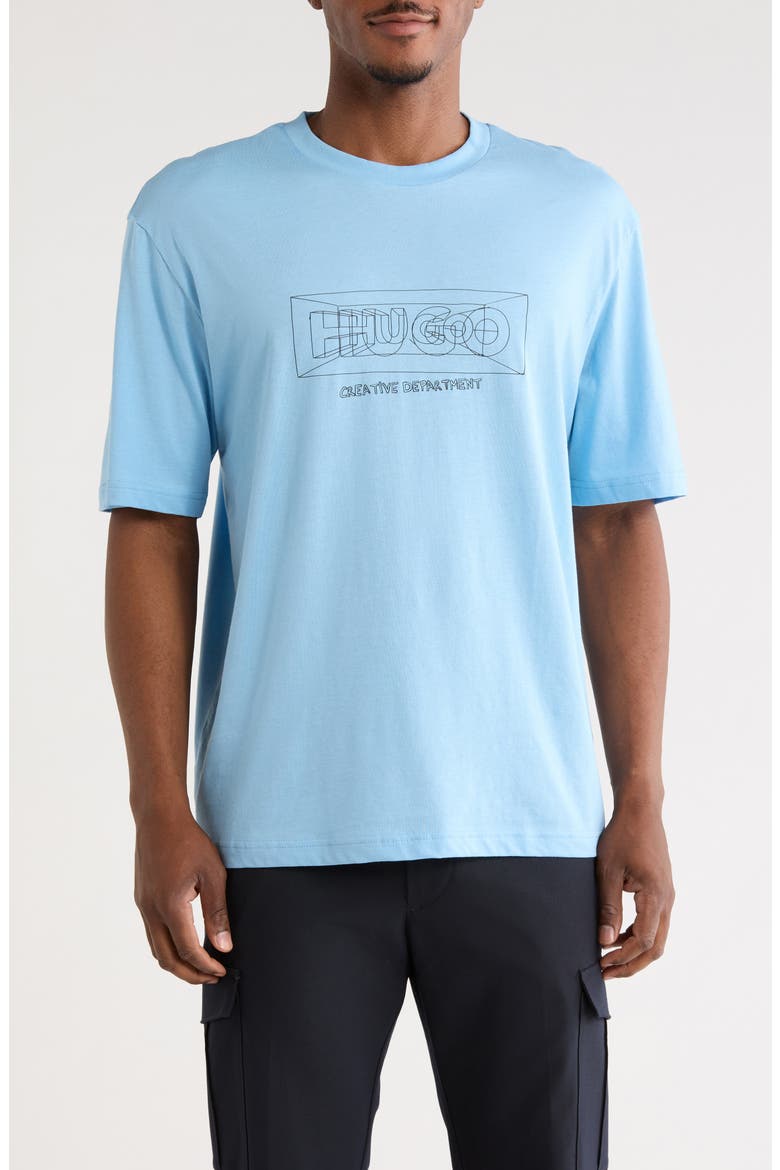 Nufrancos Graphic T-Shirt, Main, color, LIGHT/ PASTEL BLUE