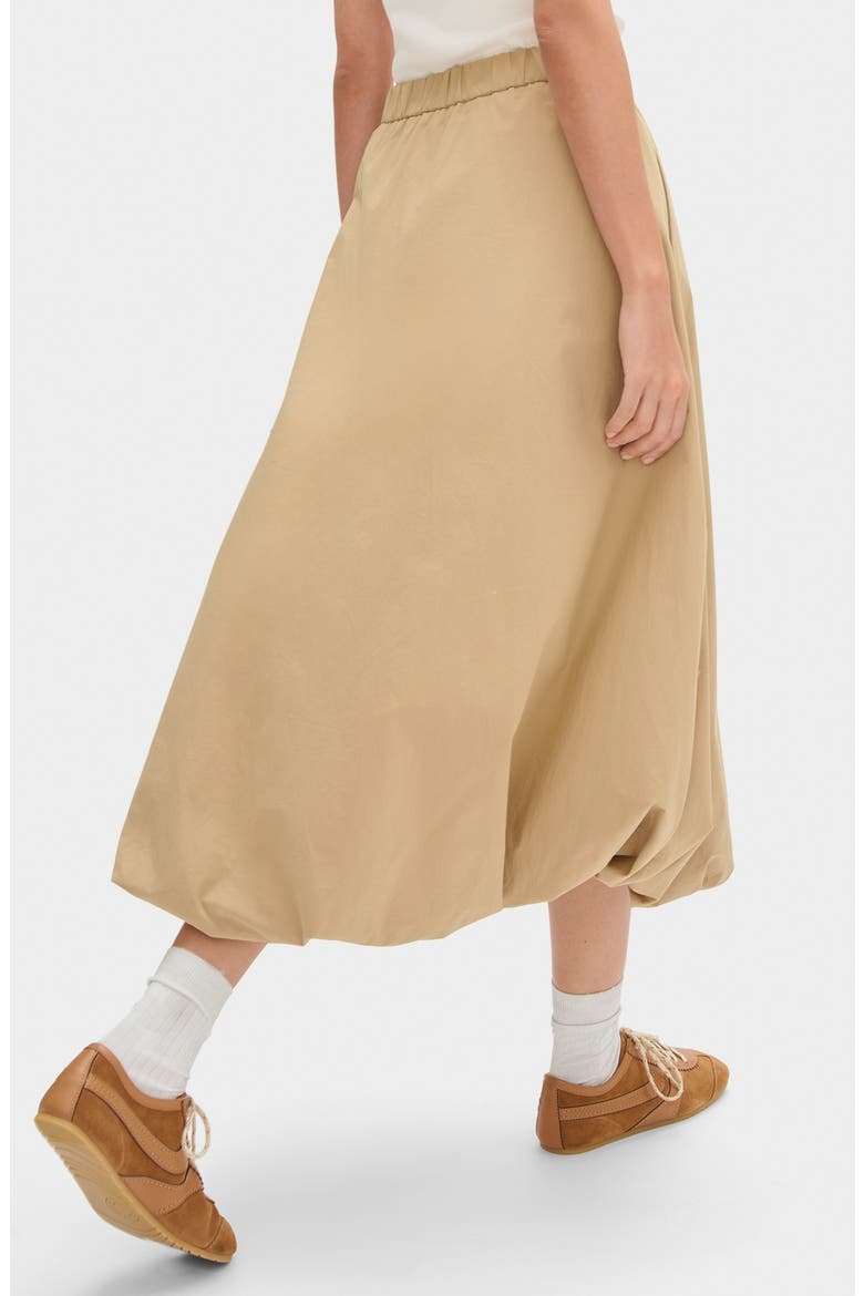 Nola Organic Cotton Bubble Midi Skirt, Alternate, color, CAMEL
