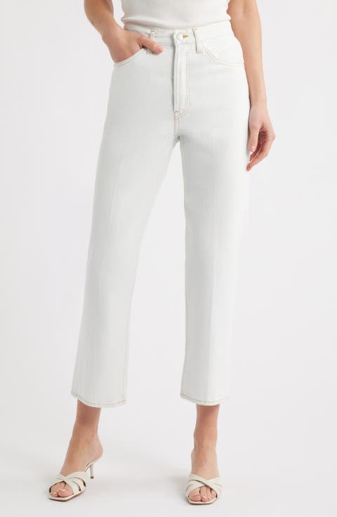 The Vertical High Waist Ankle Relaxed Straight Leg Jeans (Trinity)