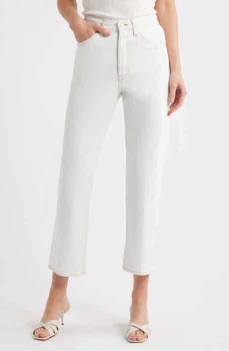 FRAME The Vertical High Waist Ankle Relaxed Straight Leg Jeans
