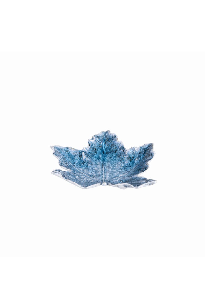 Blue Leaf Plate, Alternate, color, Blue