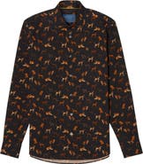 Robert Talbott Reynolds Dog Print Pinwale Corduroy Shirt