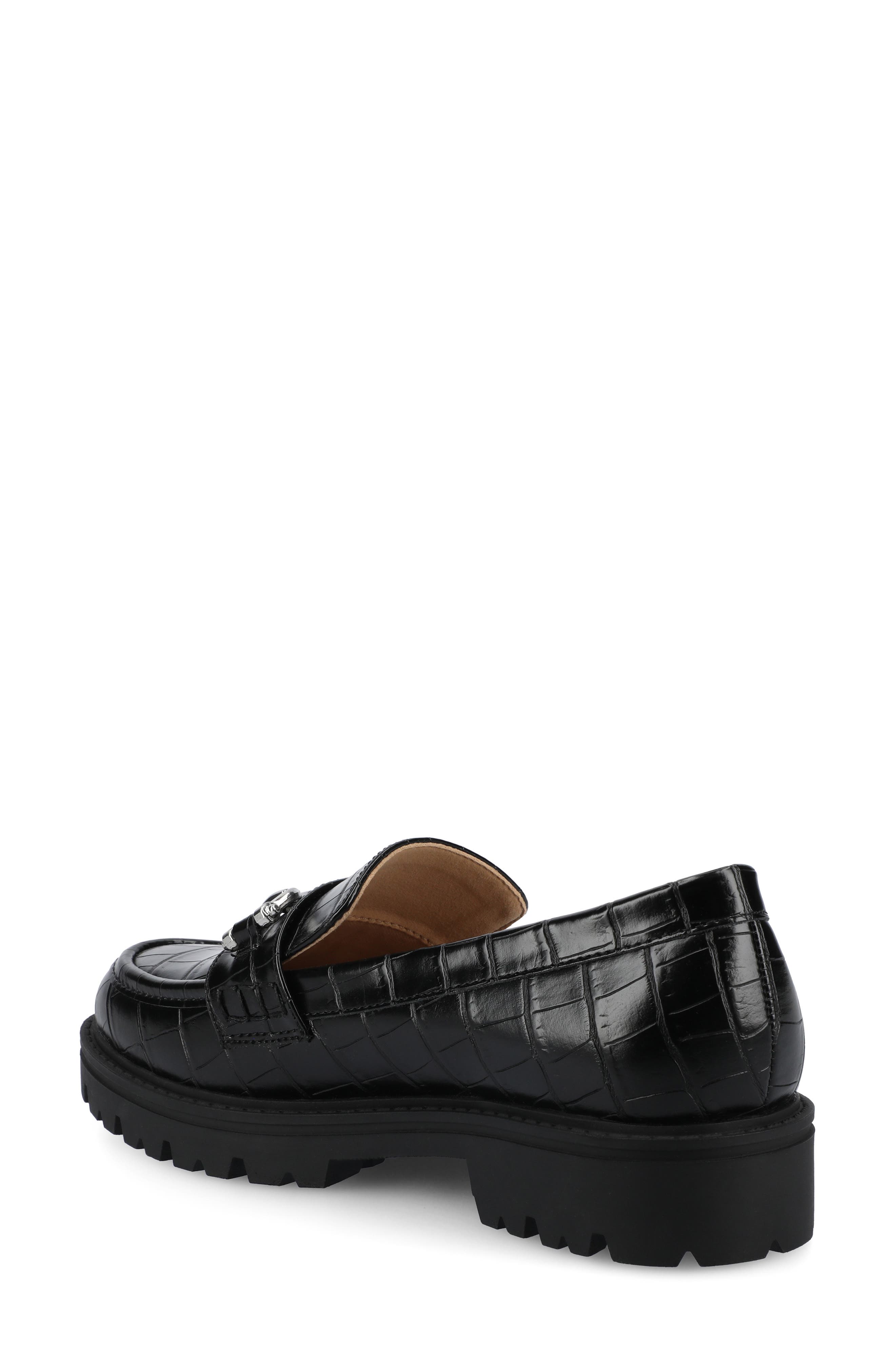 Jessamy Lug Loafer, Alternate, color, BLACK CROCO
