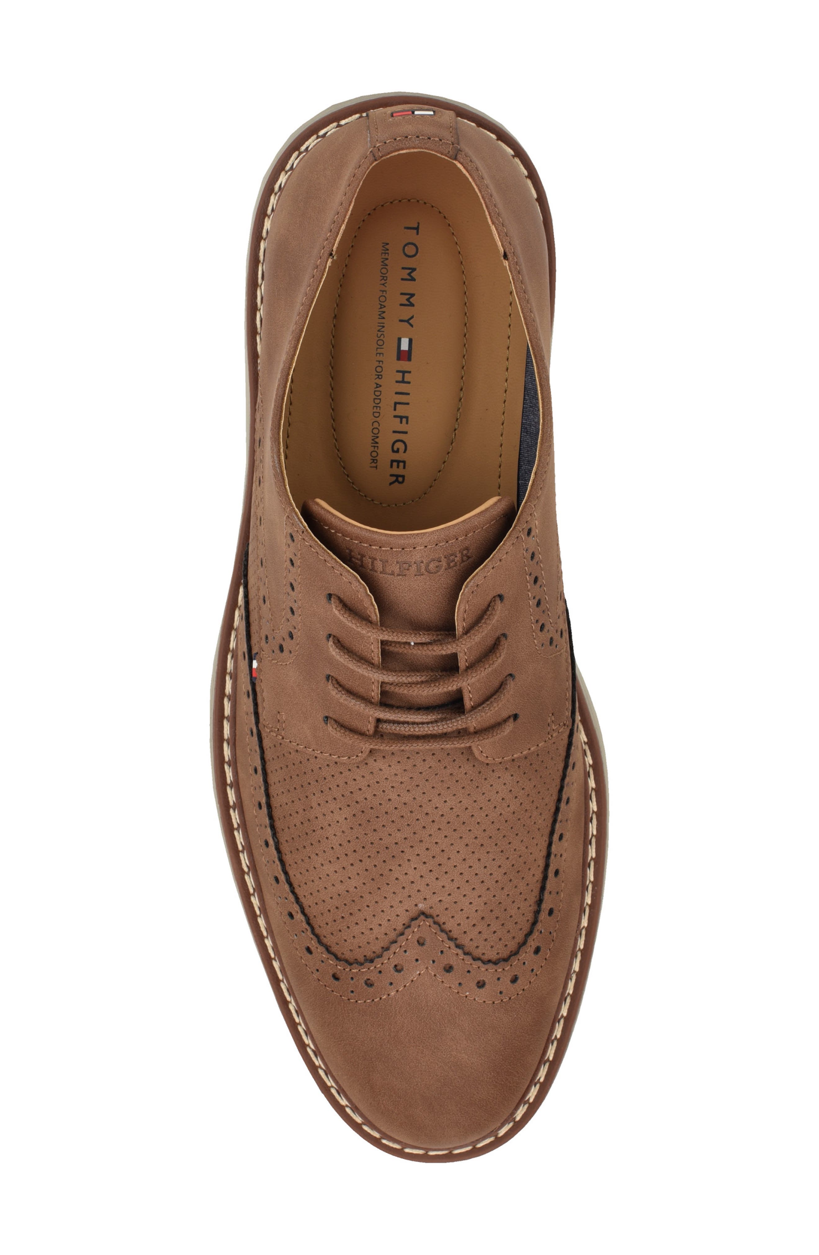 Tommy Hilfiger Hinede Wingtip Derby, Alternate, color, Brown