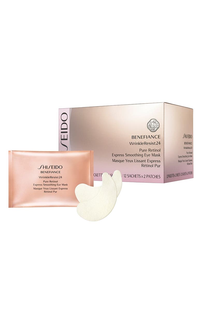 Shiseido Benefiance WrinkleResist24 Pure Retinol Express Smoothing Eye Mask, Alternate, color, 