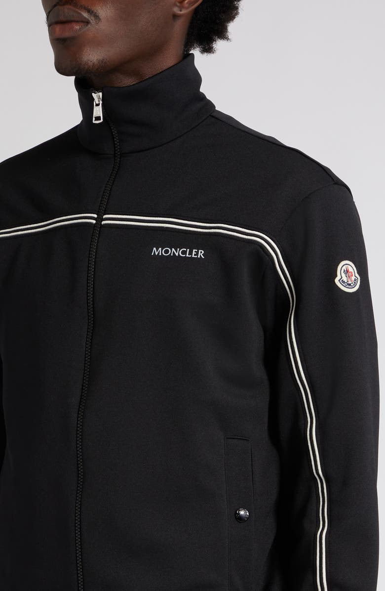 Moncler Stripe Detail Zip-Up Jacket, Alternate, color, 